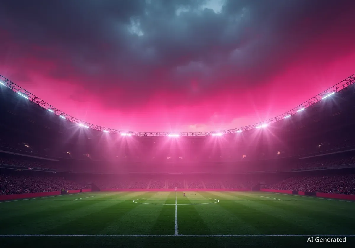 Pinker Himmel über Basel: Ursache sind Fussball-Wachstumslampen