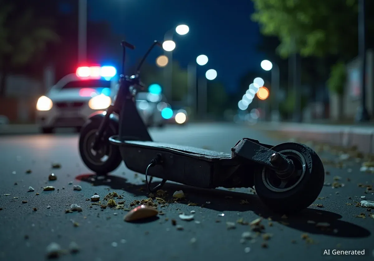 Verfolgungsjagd endet mit Rollerunfall und Verletzten