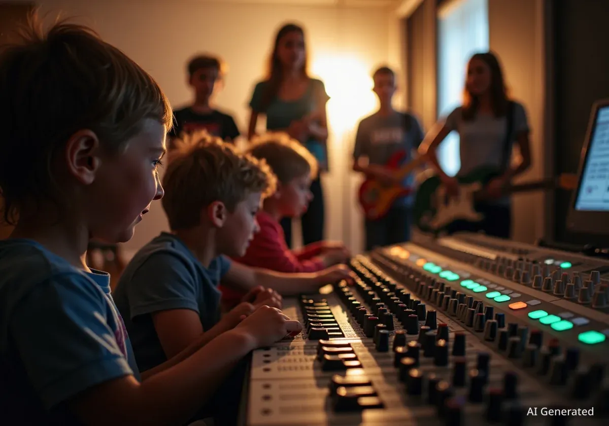 Kinder komponieren eigenen Song in Basel