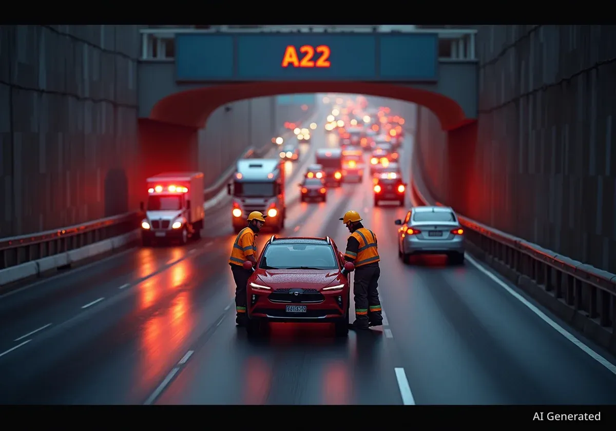 Vier Verletzte bei Auffahrunfall auf der A22 bei Schönthal