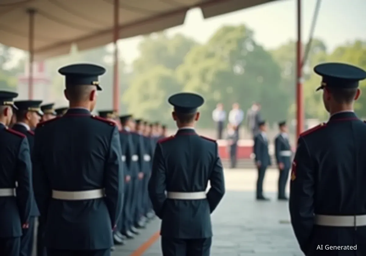 Militärische Entlassungsfeier für 425 Armeeangehörige