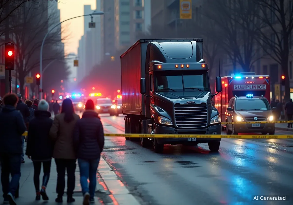 Fussgängerin stirbt bei Unfall mit Lastwagen am Wettsteinplatz