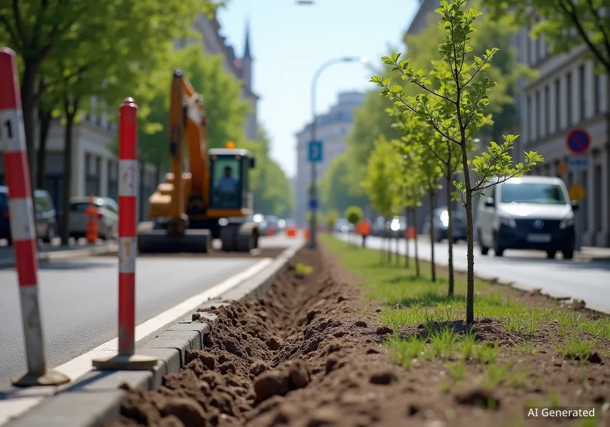 Basel begrünt Sevogelstrasse: Mehr Schatten und Kühlung