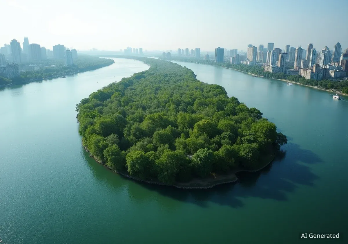 Eine grüne Rheininsel für Basel? Vision für das Klybeck-Areal