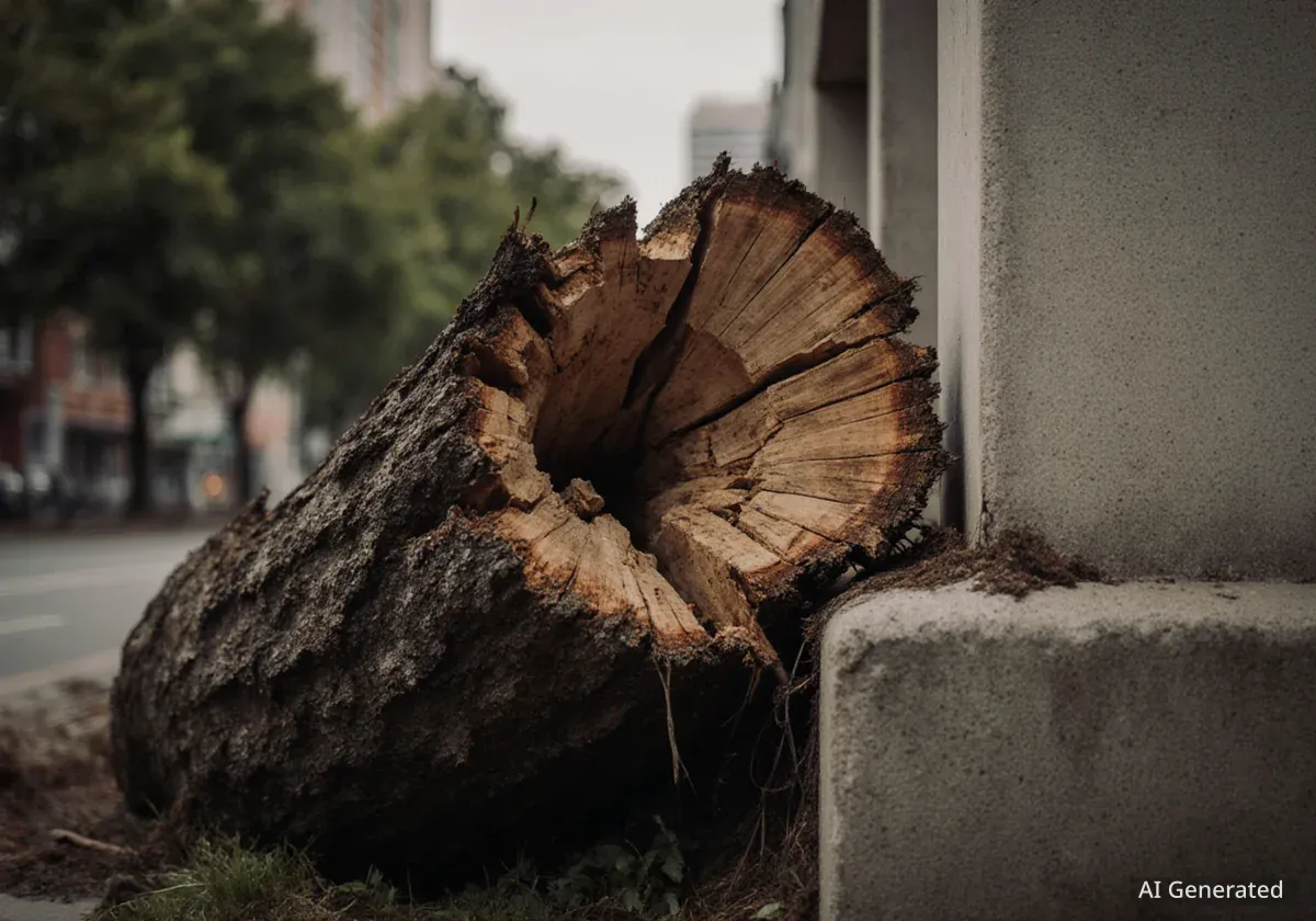 Vandalismus im St. Johann: Baum beim Stellwerk gefällt