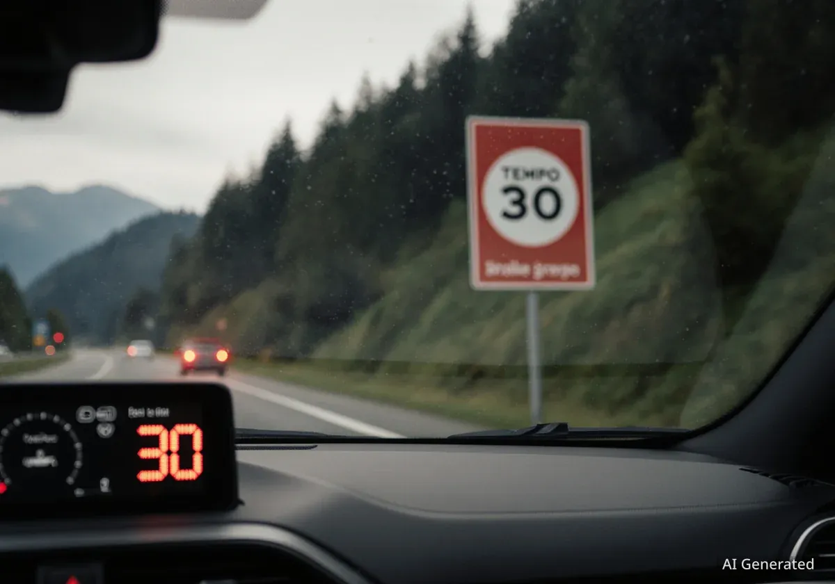 Tempo-30-Plakate bremsen moderne Autos im Baselbiet